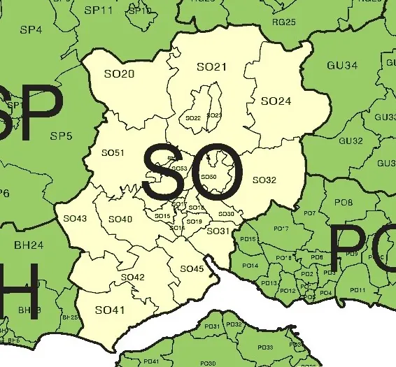 New Forest Drains Service Areas Map